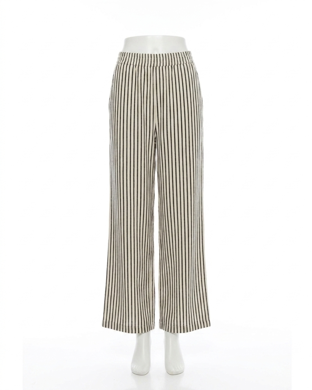 NEW BY TOGETHER nikola wide leg striped pant in ivory denim